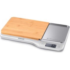 Kitchen Scale with Real Bamboo Cutting Board Sencor SKS6501WH Svari (virtuves)