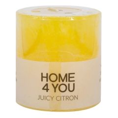 Svece JUICY CITRON, D6,8xH7,2cm, gaiši dzeltena (ar citronu smarža)