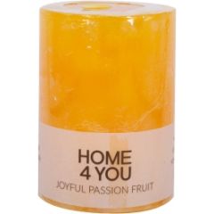 Svece JOYFUL PASSION FRUIT, D6.8xH9.5cm, dzeltena ( smaržas- grenadils)