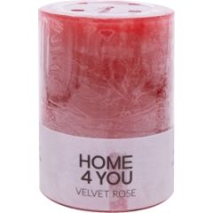 Svece VELVET ROSE, D6.8xH9.5cm, sarkans ( smaržas- roze)