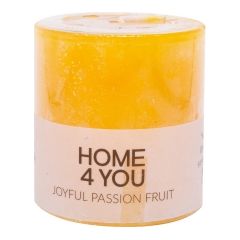 Свеча JOYFUL PASSION FRUIT D6.8xH7.2cм, жёлтая ( аромат - cтрасть фрукт )