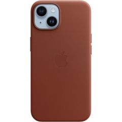 Apple iPhone 14 Leather Case with MagSafe Umber