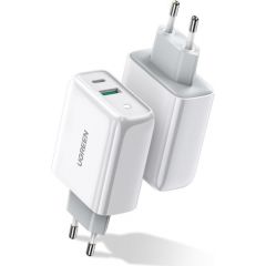 Ugreen Сетевое зарядное устройство USB Typ C / USB 36 W быстрая зарядка 4.0 белая (60468 CD170)