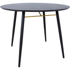 Обеденный стол LUXEMBOURG D100xH75см, черный / медь