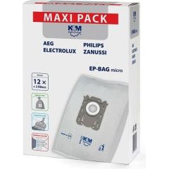 K&M Oдноразовые мешки для пылесосов ELECTROLUX / PHILIPS S-BAG (12шт)