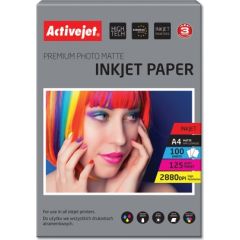 Activejet AP4-125M100 matt photo paper for ink printers; A4; 100 pcs