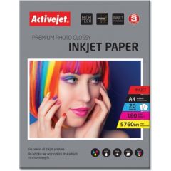 Activejet AP4-180G20 photo paper for ink printers; A4; 20 pcs