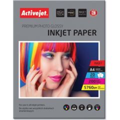 Activejet AP4-200G20 photo paper for ink printers; A4; 20 pcs