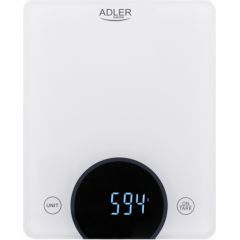 Adler Kitchen Scale AD 3173w Maximum weight (capacity) 10 kg, Graduation 1 g, Display type LED, White Svari (virtuves)