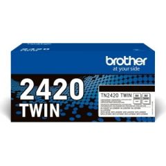 BROTHER TN2420 TWIN-PACK BLACK TONERS (BK = 3,000 PAGES/CARTRIDGE) Tintes printeru izejmateriāli