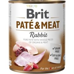 BRIT Paté & Meat with rabbit - 800g Barība