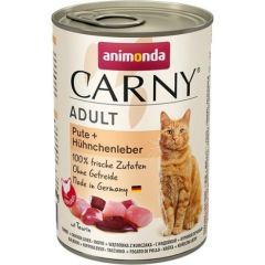 ANIMONDA Cat Carny Adult Turkey with chicken liver - wet cat food - 400g Kaķu konservi