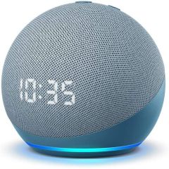 Amazon Echo Dot 4 Clock, twilight blue