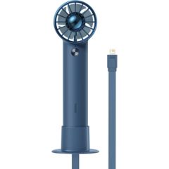 Baseus Flyer Turbine portable hand fan + Lightning cable (blue)