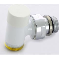 Carlo Poletti Rad. noslēgvārsts Compact 1/2` x 24-19, 90°, balts/hroms Drošības vārsti