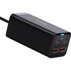 Baseus GaN3 Pro 2xUSB-C + 2xUSB wall charger, 100W (black)