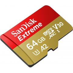 SANDISK Extreme 64GB microSDXC + 1 year RescuePRO Deluxe