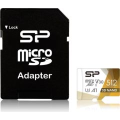 Silicon Power Superior Pro Colorful memory card 512 GB MicroSDXC Class 10 UHS-I + SD adapter (SP512GBSTXDU3V20AB)