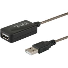SAVIO CL-130 USB active port extension 10m USB 2.0-A male USB 2.0-A female Black Jaunumi - Datori