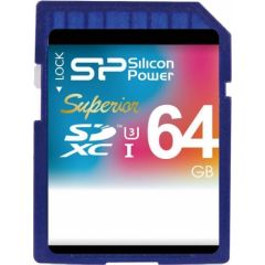 Silicon Power atmiņas karte SDXC 64GB Superior UHS-I U3 Atmiņas kartes micro SD SDHC