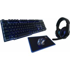 Rebeltec SHERMAN keyboard, mouse, pad, headphones for gamers combo