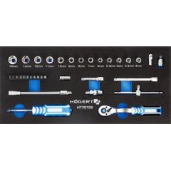 Instrumentu komplekts 1/4" (4-14mm) 34daļu, Hogert Darbagaldi un darbnīcu mēbeles 