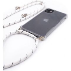 Evelatus  
       Samsung  
       A30s Case with rope White Stripes 
     Transparent Neoriģinālie Maciņi