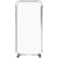 Evelatus  
       Samsung  
       Galaxy A10 Silico ne TPU Transparent with Necklace Strap 
     Space Gray Neoriģinālie Maciņi