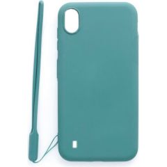 Evelatus  
       Samsung  
       Galaxy A10 Soft Touch Silicone Case with Strap 
     Blue