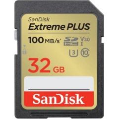 SANDISK Extreme Plus 32GB SDHC 100mb/s V30 Atmiņas kartes micro SD SDHC