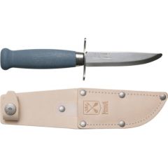 Kids knife Morakniv Scout 39 Safe, leather sheath and double finger guard, Blueberry