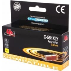 Tintes kārtridžs UPrint Canon CLI-551XLY Yellow Tintes printeru izejmateriāli
