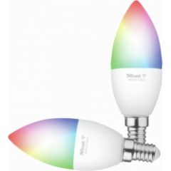 LED spuldze Trust Smart WiFi LED Candle E14 White & Colour (duo-pack)