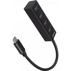 AXAGON HUE-M1C 4x USB3.2 Gen 1 MINI hub, metal, 20cm USB-C cable