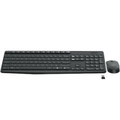 Logitech MK235 Wireless Keyboard Eng + Mouse Black Desktop Combo