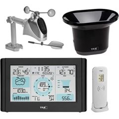 TFA wireless weather station with wind and rain gauge WEATHER PRO (black)