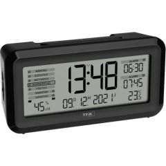 TFA Digital radio alarm clock with room climate BOXX2 (black)