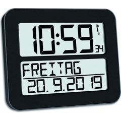 TFA Digital radio clock TIMELINE MAX, wall clock (black) Радио,Радио будильники
