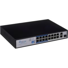 Extralink VIRTUS V3 Unmanaged L2 Fast Ethernet (10/100) Power over Ethernet (PoE) 1U Black
