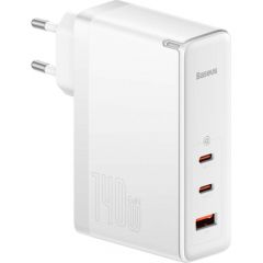 Baseus GaN5 Pro wall charger 2xUSB-C + USB, 140W (white)