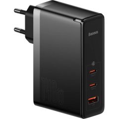 Baseus GaN5 Pro wall charger 2xUSB-C + USB, 140W (black)