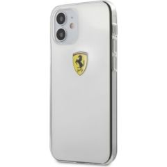 Ferrari ESTRHCP12STR Izturīgs Silikona Aizsargapvalks Apple iPhone 12 Mini Caurspīdīgs