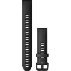 Garmin Acc,fenix 6s 20mm QuickFit, Long Strap,Black Silicone