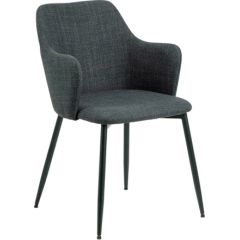 Krēsls ILSA 54.5x60xH83cm melns/pelēks