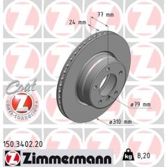Zimmermann Bremžu disks 150.3402.20