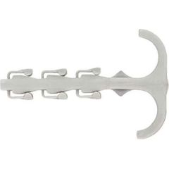 fischer Steckfix plus twin clamp SF plus ZS 10 (light grey, 100 pieces, with double bracket)
