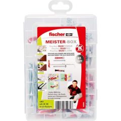 fischer master box DUOLINE, dowels (light grey/red, with screws, 91 pieces) Jaunumi -Dārzam
