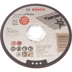 Bosch cutting disc Standard for Inox, Rapido, 115x1mm box (10 pieces, WA 60 T BF)