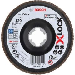 Bosch X-LOCK serrated lock washer X571 Best for Metal, O 125mm, grinding disc (K120, angled version) Dažādi diski