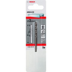Bosch metal twist drill HSS-Co, DIN 338, O 3mm (working length 33mm)